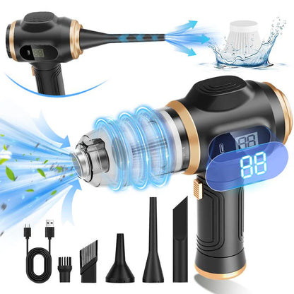 Belibuy 6-in-1 Handheld Cordless Car Vacuum Cleaner with Smart Display - 19000Pa Powerful Portable Solution for Home, Office, and Pet Care